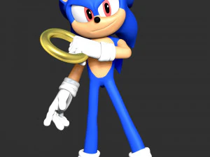 The Sonic Fanart 3D Print Model