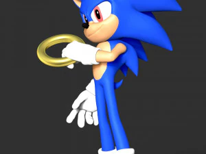 The Sonic Fanart 3D Print Model
