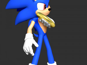 The Sonic Fanart 3D Принт Модель