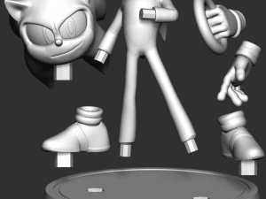 The Sonic Fanart 3D Print Model
