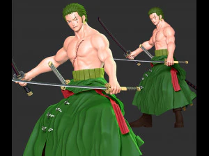 Roronoa Zoro Fanart 3D Print Model