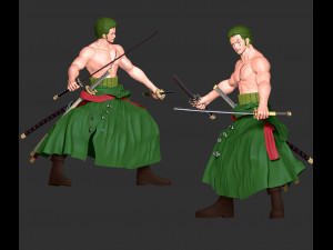 Roronoa Zoro Fanart 3D-printmodel