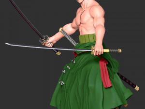 Roronoa Zoro Fanart 3D Print Model