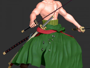 Roronoa Zoro Fanart 3D Print Model
