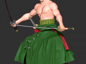 Roronoa Zoro Fanart 3D Print Model