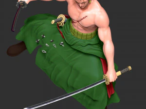 Roronoa Zoro Fanart 3D Print Model