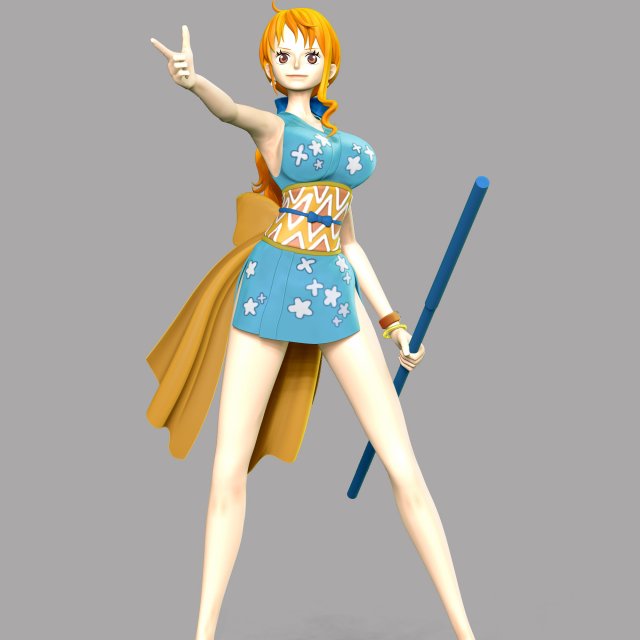 One Piece - Onami Modelo de Impressão 3D .c4d .max .obj .3ds .fbx .stl .blend 