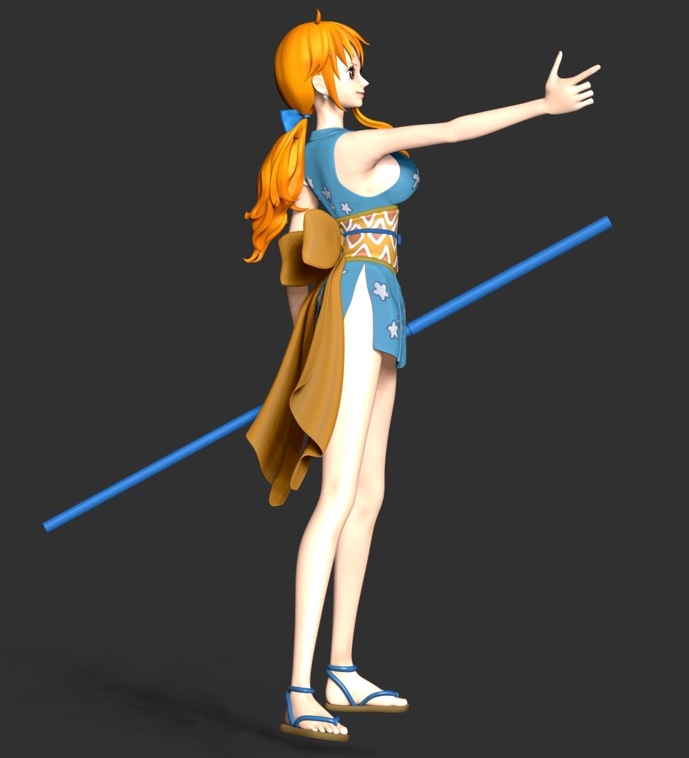 One Piece - Nami 3D Print Model in Figurines 3DExport