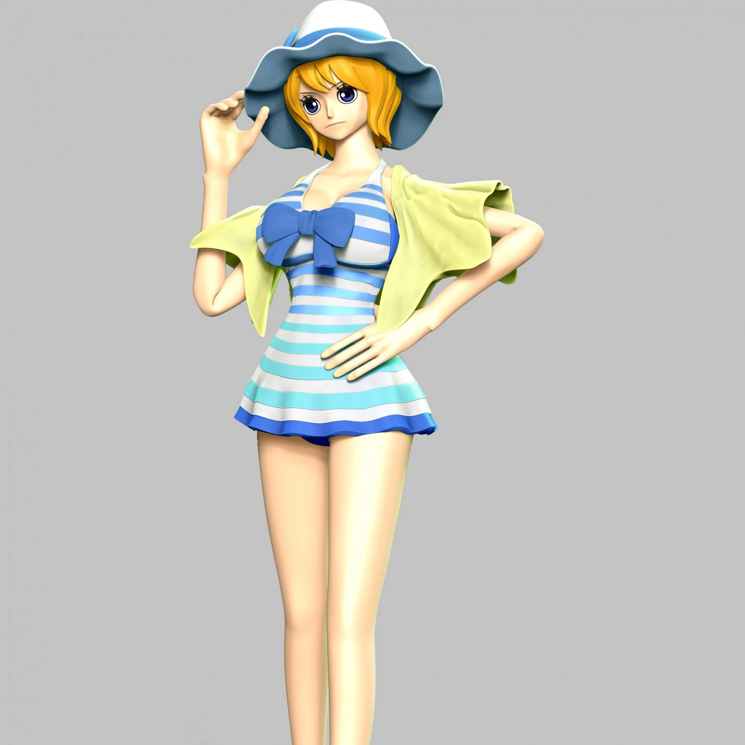 One Piece - Koala Swimsuit 3D Print Model .c4d .max .obj .3ds .fbx .stl .blend