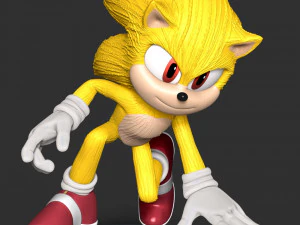 Super Sonic Fanart 3D Print Model