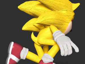 Super Sonic Fanart 3D Print Model