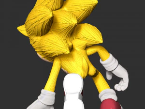 Super Sonic Fanart 3D Print Model