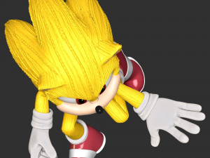 Super Sonic Fanart Modelo de Impressão 3D