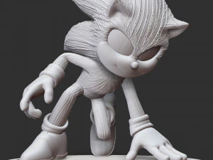 Super Sonic Fanart 3D Print Model