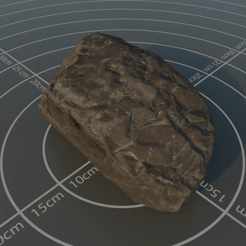 Photoscanned rock 1 3D Model .c4d .max .obj .3ds .fbx .stl .blend