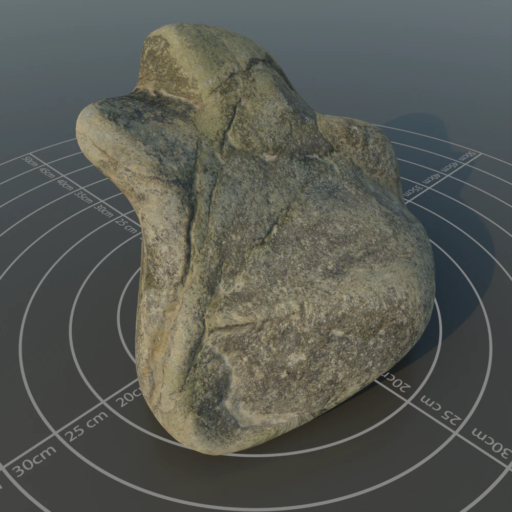 Photoscanned rock 5 3D Model .c4d .max .obj .3ds .fbx .stl .blend 