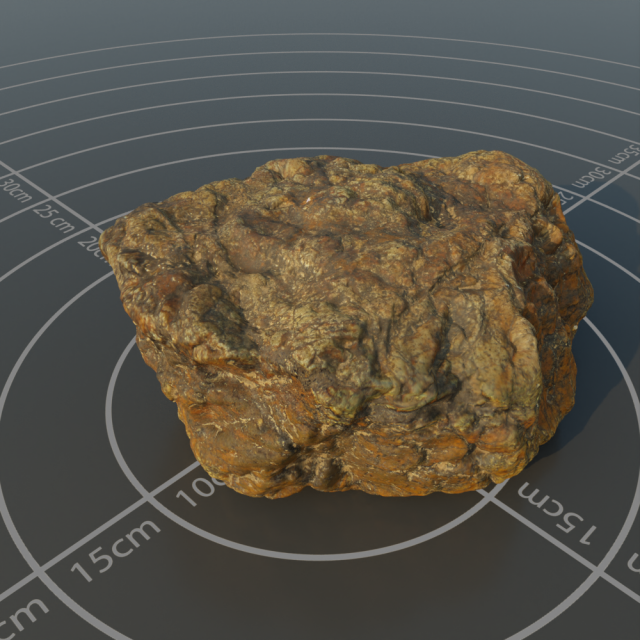 Photoscanned rock 6 3D Модель .c4d .max .obj .3ds .fbx .stl .blend 