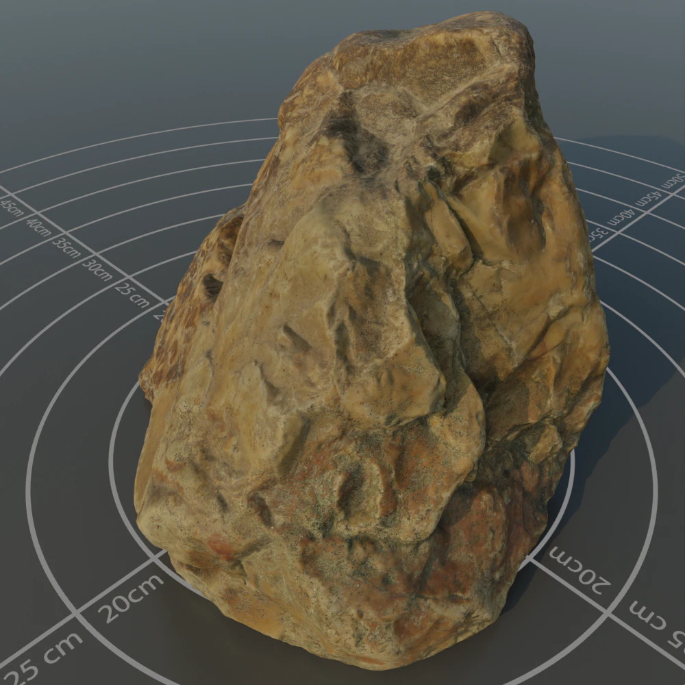 Photoscanned rock 7 3D Model .c4d .max .obj .3ds .fbx .stl .blend