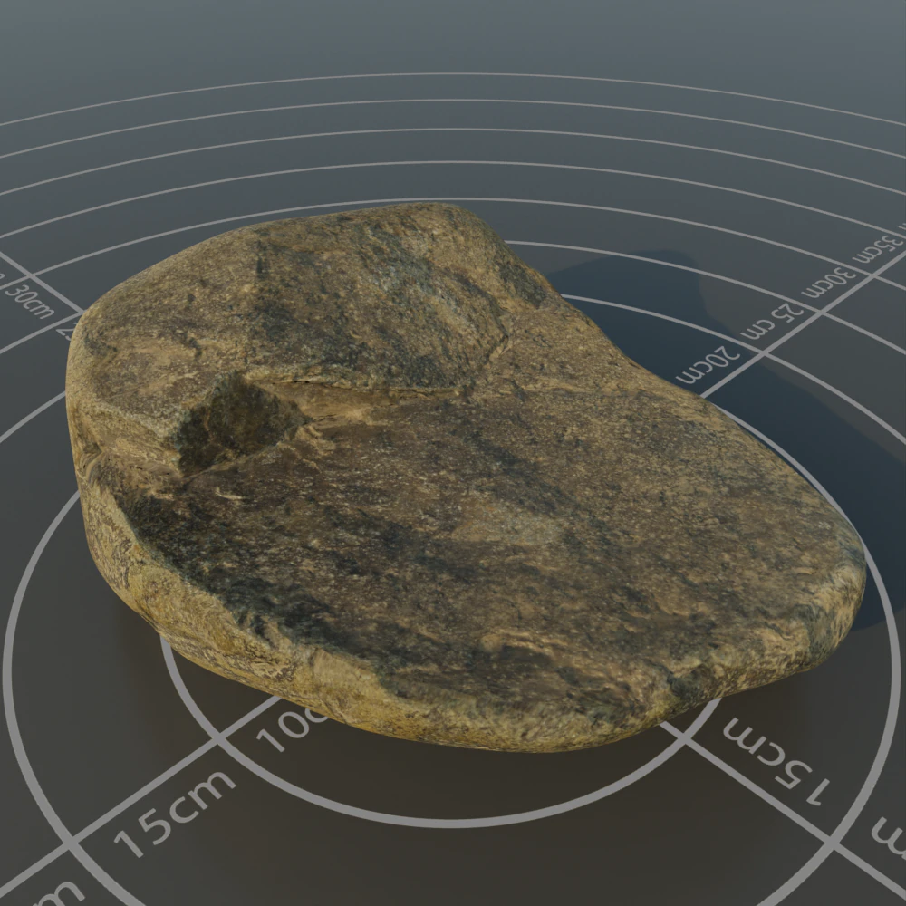 Photoscanned rock 8 3D Model .c4d .max .obj .3ds .fbx .stl .blend 
