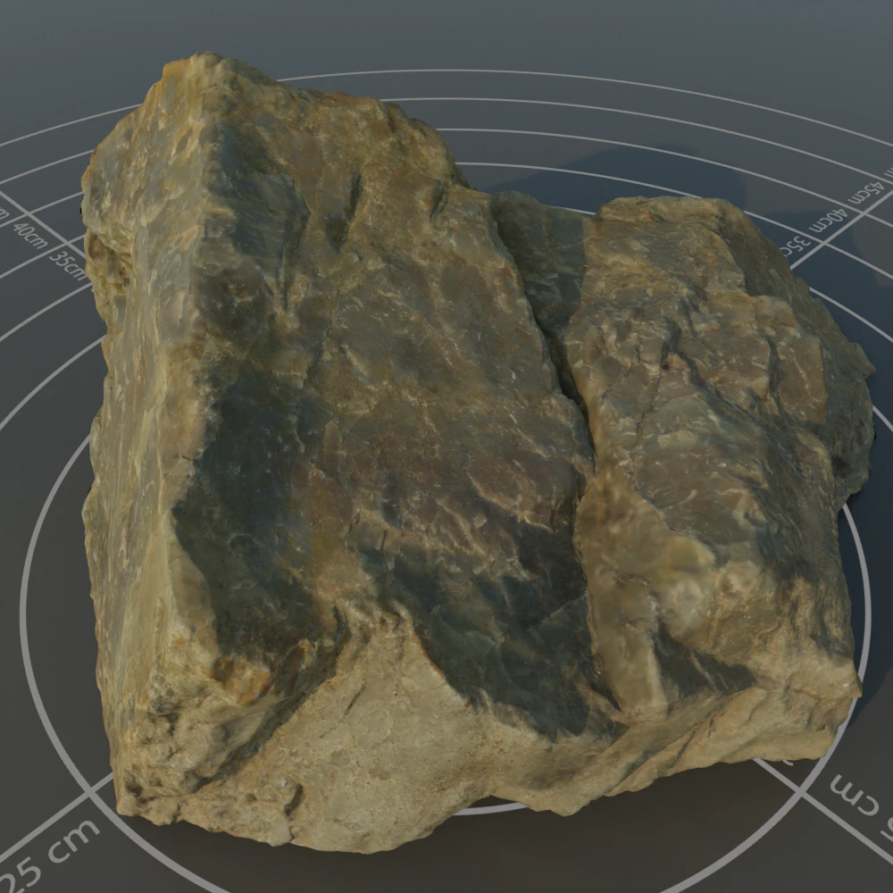 Photoscanned rock 9 3D Model .c4d .max .obj .3ds .fbx .stl .blend 