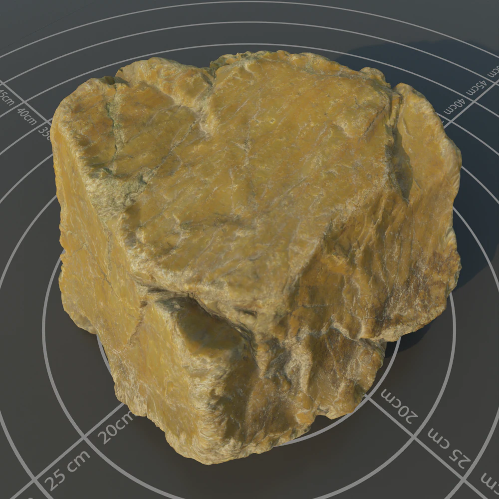 Photoscanned rock 12 3D Model .c4d .max .obj .3ds .fbx .stl .blend 