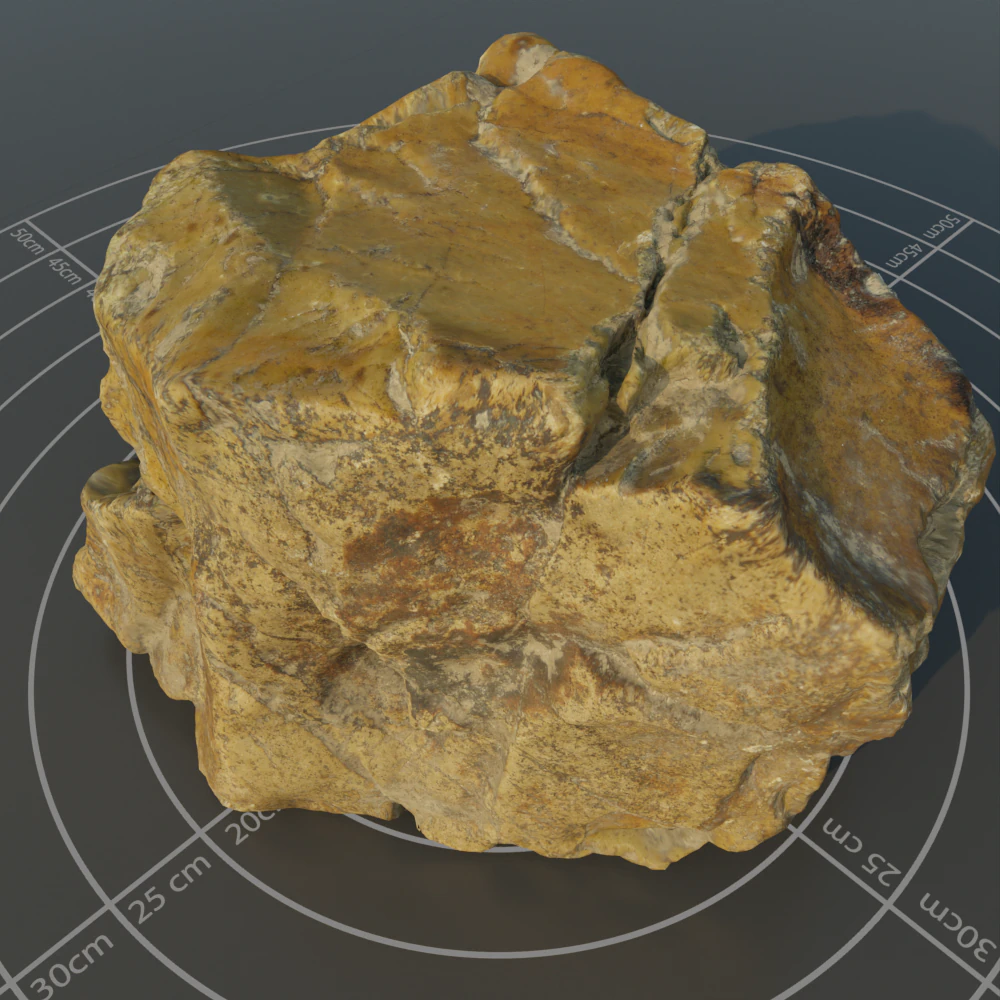 Photoscanned rock 11 3D Model .c4d .max .obj .3ds .fbx .stl .blend 