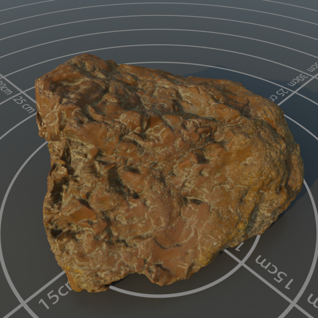 Photoscanned rock 10 3D Modell .c4d .max .obj .3ds .fbx .stl .blend 