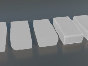 Photoscanned BrickRedMoss Collection 3D Model