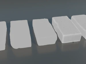 Photoscanned BrickRedMoss Collection 3D Model