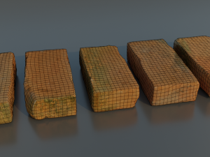 Photoscanned BrickRedMoss Collection 3D Model