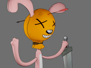The Shot Hare 3D Model