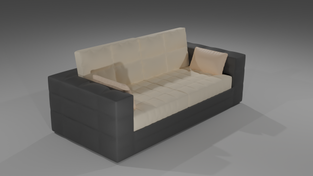 Stylish soft sofa Modelo 3D .c4d .max .obj .3ds .fbx .stl .blend