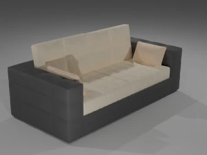 세련된 푹신한 소파 3D 모델