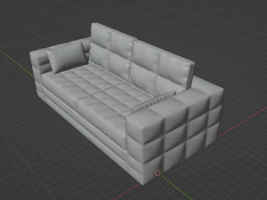 Stylish soft sofa 3D Model