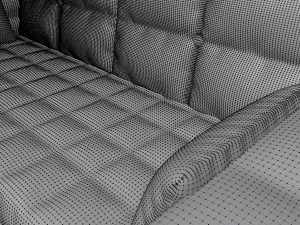 Stylish soft sofa 3D Model