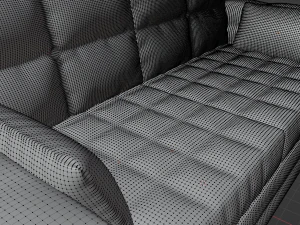 Stylish soft sofa 3D Model