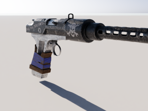 Post-apocalyptic pistol 3D 模型