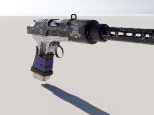 Pistol pasca-apokaliptik Model 3D