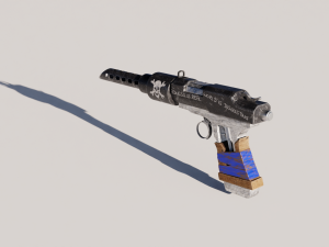 Post-apocalyptic pistol 3D 모델