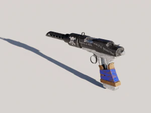 Post-apocalyptic pistol 3D Model
