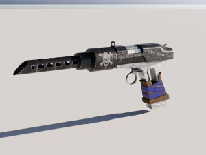 Post-apocalyptic pistol 3D Model