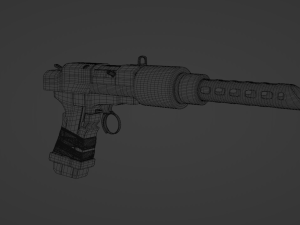 Post-apocalyptic pistol 3D 모델