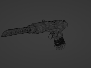 Post-apocalyptic pistol 3D 모델