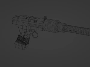 Post-apocalyptic pistol 3D Model
