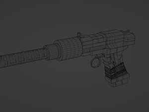 Post-apocalyptic pistol 3D 모델