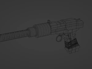 Post-apocalyptic pistol 3D Model
