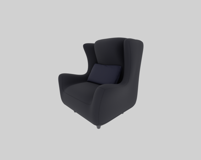 Armchair 3D Модель .c4d .max .obj .3ds .fbx .stl .blend 