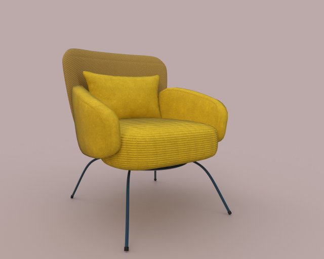 Armchair Model 3D .c4d .max .obj .3ds .fbx .stl .blend 