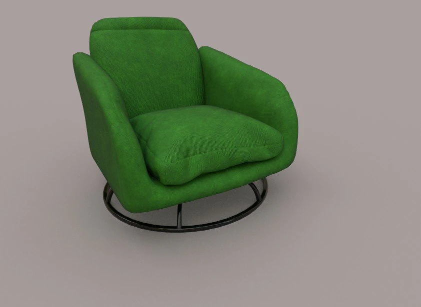 Armchair 3D Model .c4d .max .obj .3ds .fbx .stl .blend 