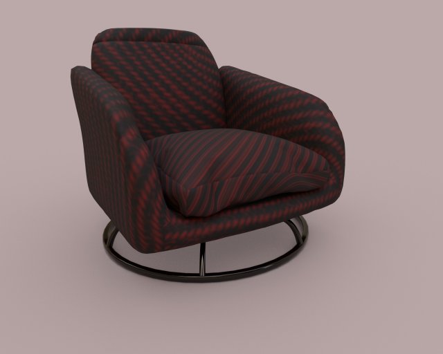Armchair 3D Model .c4d .max .obj .3ds .fbx .stl .blend 